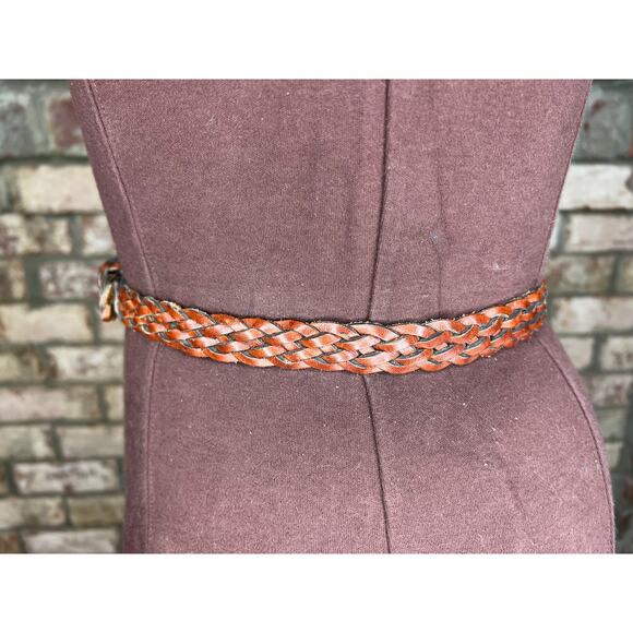 Split leather belt brown size small - Picture 6 of 9